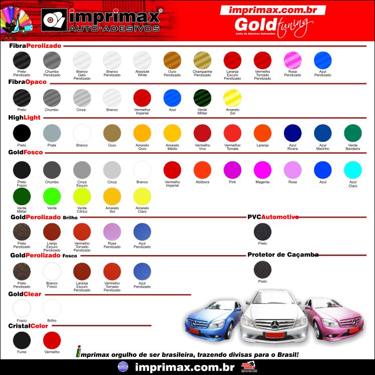 Cores da linha Tuning